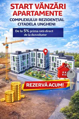 Vânzare apartament 2 camere, Ungheni