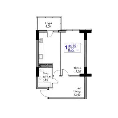 Vânzare apartament 1 camere, Ungheni